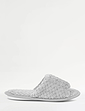 Textured Fleece Mule Slipper - Grey