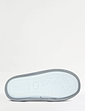 Textured Fleece Mule Slipper - Grey