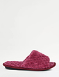 Textured Fleece Mule Slipper - Raspberry