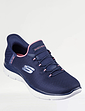 Skechers Diamond Dream Wide Fit Slip In Trainer - Navy