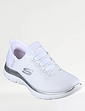 Skechers Diamond Dream Wide Fit Slip In Trainer - White