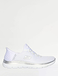 Skechers Diamond Dream Wide Fit Slip In Trainer - White