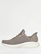 Skechers Bobs Sport Wide Fit Slip In Trainer - Taupe