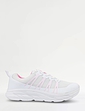 Trueflex Wide EE Fit Mesh Lace Up Trainer - White And Pink