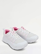 Trueflex Wide EE Fit Mesh Lace Up Trainer - White And Pink