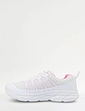Truflex Wide EE Fit Mesh Lace Up Trainer - White & Pink