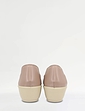 Wide EE Fit Two Tone Shoe - Beige