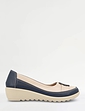 Wide EE Fit Two Tone Shoe - Navy