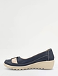 Wide EE Fit Two Tone Shoe - Navy