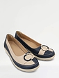 Wide EE Fit Two Tone Shoe - Navy