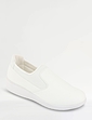 Trueflex Wide EE Fit Slip On Leisure Shoe - White