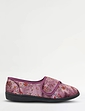 Dr Keller Floral Print Touch Fasten Slipper - Heather