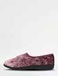 Dr Keller Floral Print Touch Fasten Slipper - Heather