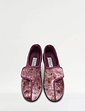 Dr Keller Floral Print Touch Fasten Slipper - Heather