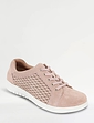 Wide EE Fit Suede Punchwork Lace Up Shoe - Pink