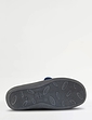 Touch Fasten Embroidered Slipper - Navy