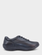 Extra Wide EEE Lace Up Leather Shoe - Black