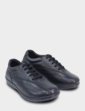 Extra Wide EEE Lace Up Leather Shoe - Black