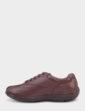 Extra Wide EEE Lace Up Leather Shoe - Burgundy