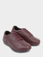 Extra Wide EEE Lace Up Leather Shoe - Burgundy