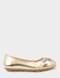 Dr Lightfoot Diamante Trim EE Fit Shoe - Gold
