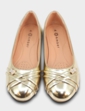 Dr Lightfoot Diamante Trim EE Fit Shoe - Gold