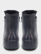 EE Fit Twin Zip Slouch Thermal Lined Leather Boot - Black