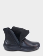 EE Fit Twin Zip Slouch Thermal Lined Leather Boot - Black