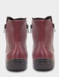 EE Fit Twin Zip Slouch Thermal Lined Leather Boot - Wine