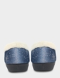 Fleece Lined Star Print Slipper - Blue