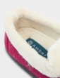 Fleece Lined Star Print Slipper - Burgundy