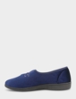 Dr Keller Embroidered Faux Fur Lined Slipper - Navy