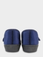 Dr Keller Embroidered Faux Fur Lined Slipper - Navy