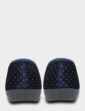 Dr Lightfoot Glitter Dot Velour E Fit Slipper - Navy