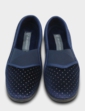 Dr Lightfoot Glitter Dot Velour E Fit Slipper - Navy