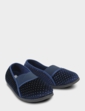 Dr Lightfoot Glitter Dot Velour E Fit Slipper - Navy