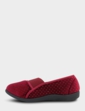 Dr Lightfoot Glitter Dot Velour E Fit Slipper - Wine