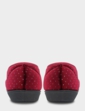 Dr Lightfoot Glitter Dot Velour E Fit Slipper - Wine