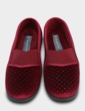 Dr Lightfoot Glitter Dot Velour E Fit Slipper - Wine