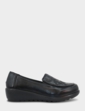 Dr Lightfoot Slip On Quilted Top EE Fit Shoe - Black