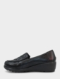 Dr Lightfoot Slip On Quilted Top EE Fit Shoe - Black