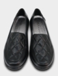 Dr Lightfoot Slip On Quilted Top EE Fit Shoe - Black