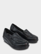 Dr Lightfoot Slip On Quilted Top EE Fit Shoe - Black