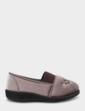 Elastic Gusset EEE Fit Slipper - Mink