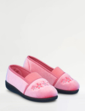 Elastic Gusset EEE Fit Slipper - Pink