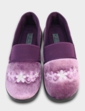 Elastic Gusset EEE Fit Slipper - Purple
