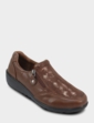 Dr Lightfoot Twin Zip EE Fit Shoe - Brown