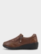 Dr Lightfoot Twin Zip EE Fit Shoe - Brown