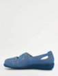 Wide Fit Comfort Bar Shoe - Navy