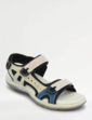 Wide Fit Touch Fasten Walking Sandal - Beige